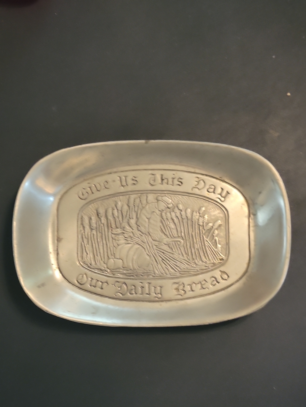 Vintage CC Cantrell Pewter Bread Dish